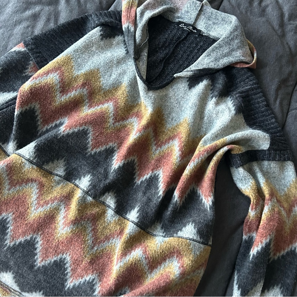 Boho hooded sweater